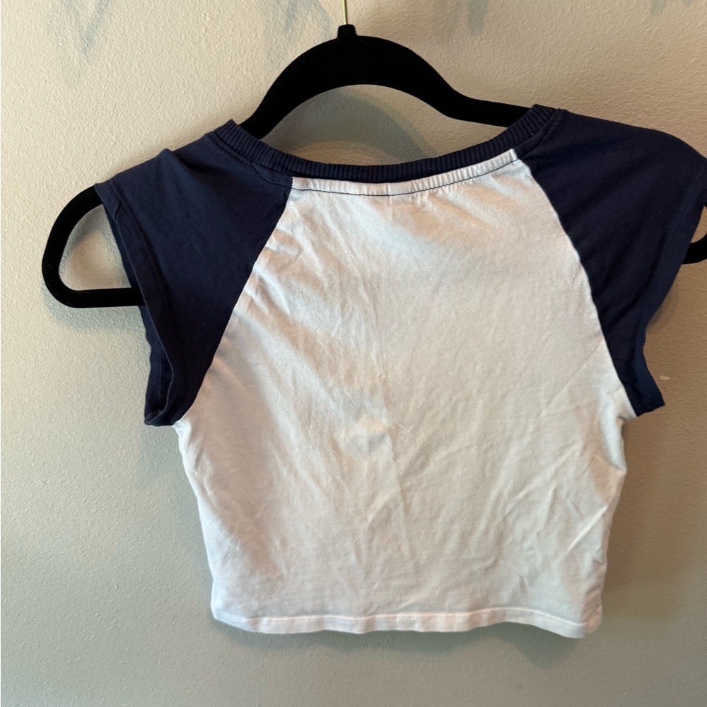 Divided By H&M Navy & White Cropped Tee State Club Sport  Size XS - Picture 9 of 9